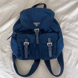 Prada Navy Blue Nylon Backpack